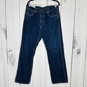 Coastal Cotton Straight Leg Jeans Men's Size 34 x 32 Dark Rinse USA